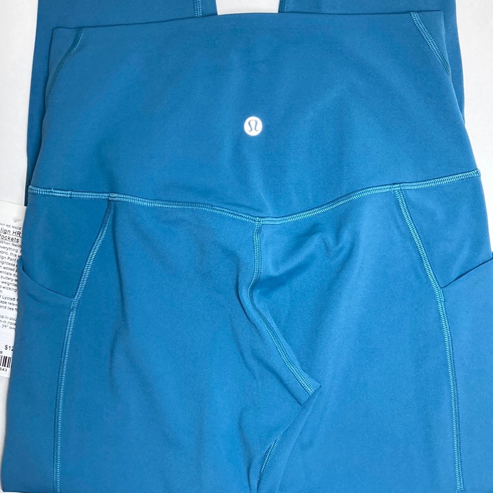 🎈Lululemon Align 25” (7/8) Pockets Capri Blue 6 - Picture 7 of 10